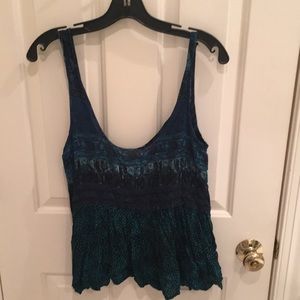 Urban Outfitters blue patterned tank top
